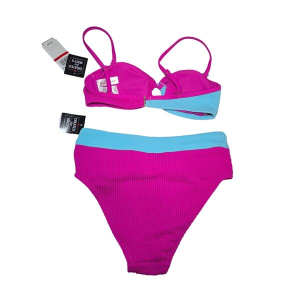 NWT Juniors Salt+Cove Juniors High Waited Swimsuit XS - Picture 2 of 4